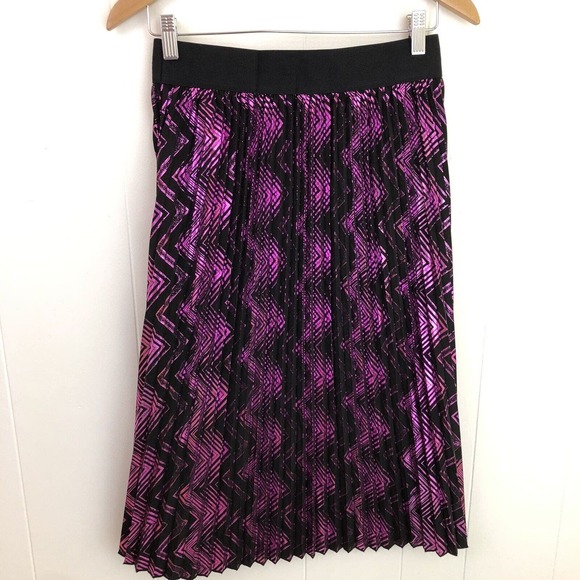 Lularoe Elegant Jill Skirt Metallic Violet Purple Midi Skirt Party Size Small - Picture 8 of 10